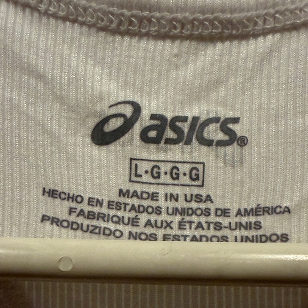 Asics White Ribbed Racerback Top - Picture 5 of 5